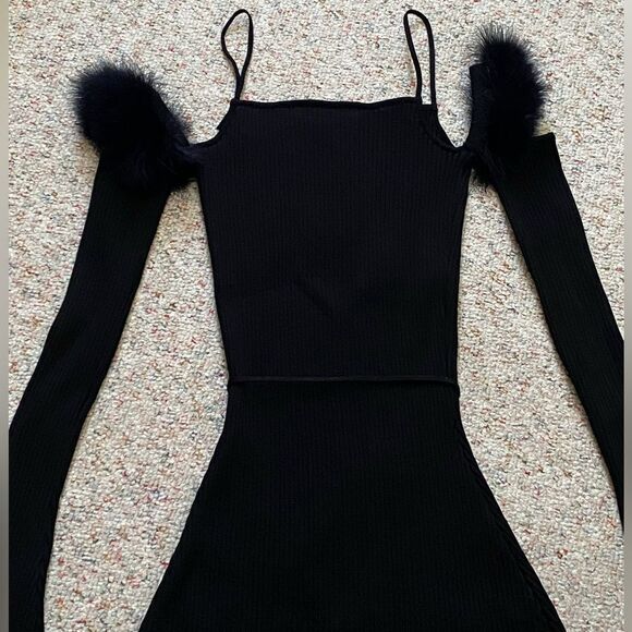 MACH & MACH Feather-Embellished Off-The-Shoulder Minidress size XL - Picture 11 of 15